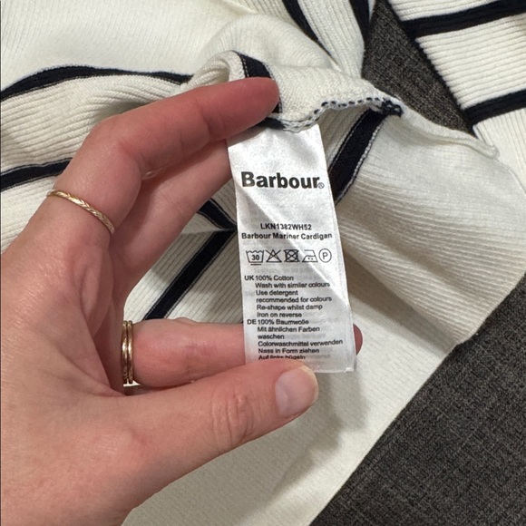 Barbour Mariner Stripe Cotton Cardigan - Picture 8 of 10